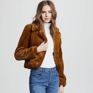 BLANKNYC Cropped Faux Fur Jacket  size small